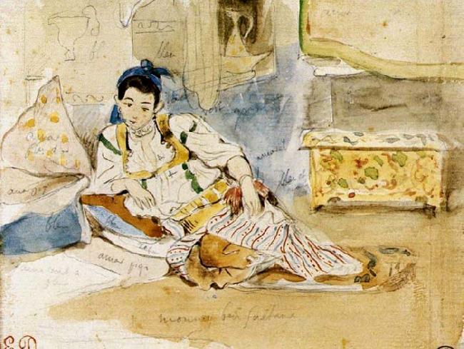 Eugene Delacroix Mounay ben Sultan china oil painting image